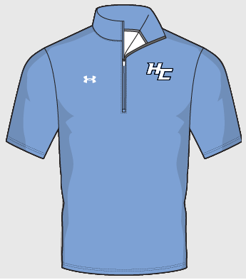 UA S/S Quarter Zip - Carolina Blue